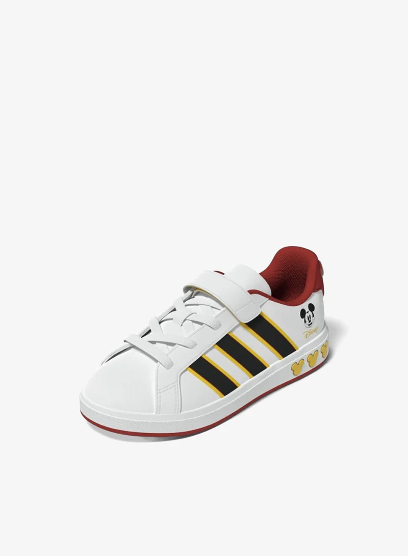 Adidas Grand Court Mickey El K U White Sportswear Shoes For Kids